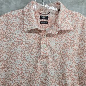 FAHERTY Movement Size Medium Pique Polo -‎ Hilo Rose Floral Print